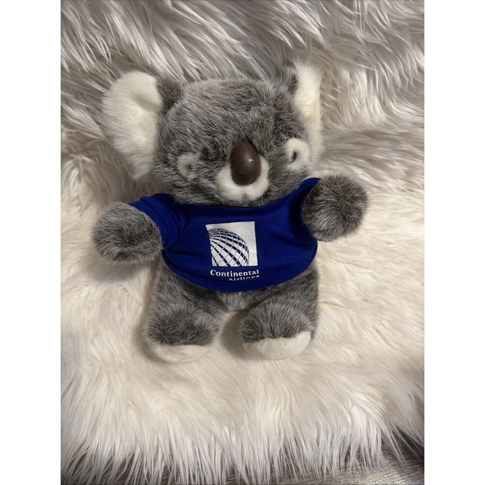 Vintage Continental Airlines Plush Koala Bear  RARE ASI 62960